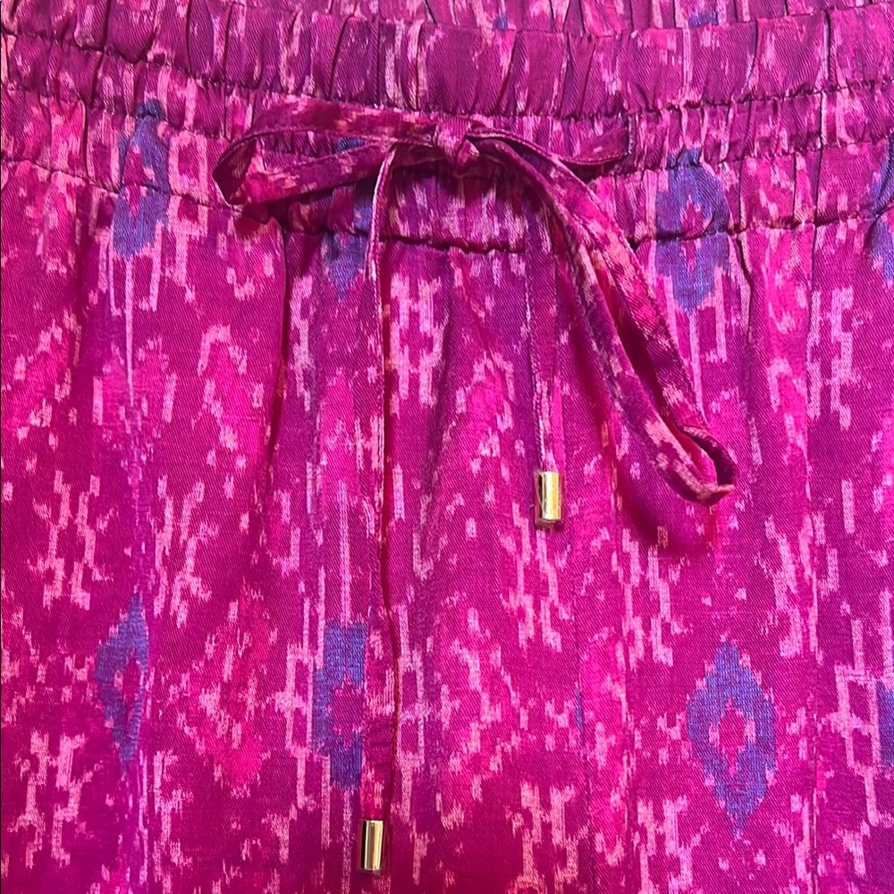 Elegant Pink Patterned Wide Leg Pant- Ralph Lauren size small